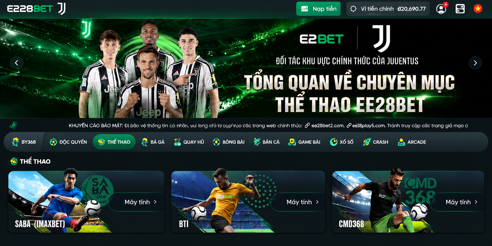 Tổng quan về chuyên mục Thể Thao EE28BET