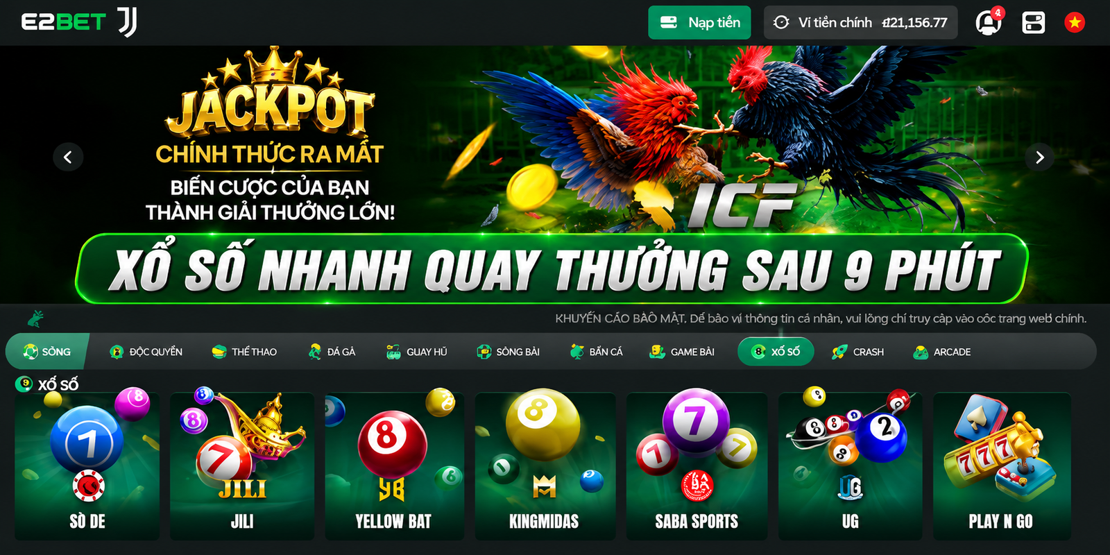 Xổ số nhanh quay thưởng sau 9 phút